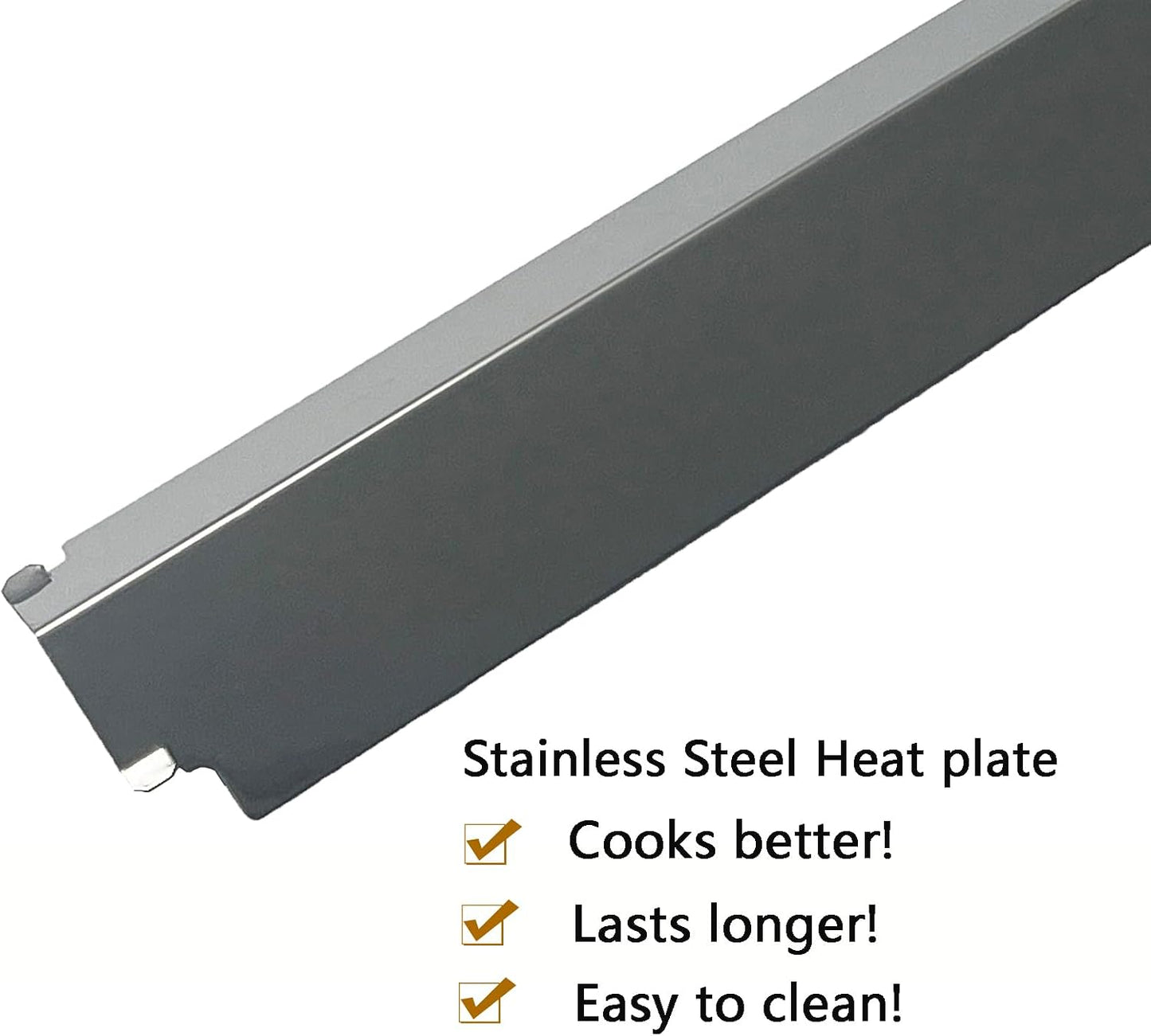 Placa térmica acero inox 4unid 16x3 13/16" repuesto