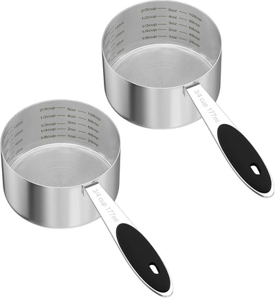 2 Pzas Cuchara Medidora Acero Inox 177ml para Mascotas