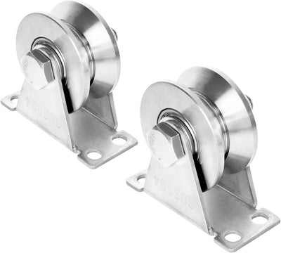 2 Poleas Rueda 2" Acero Inox 304 Silenciosa