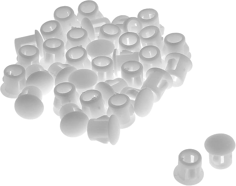 36 Tapones Plástico Blanco 1/4pulg Protectores Deslizantes Muebles