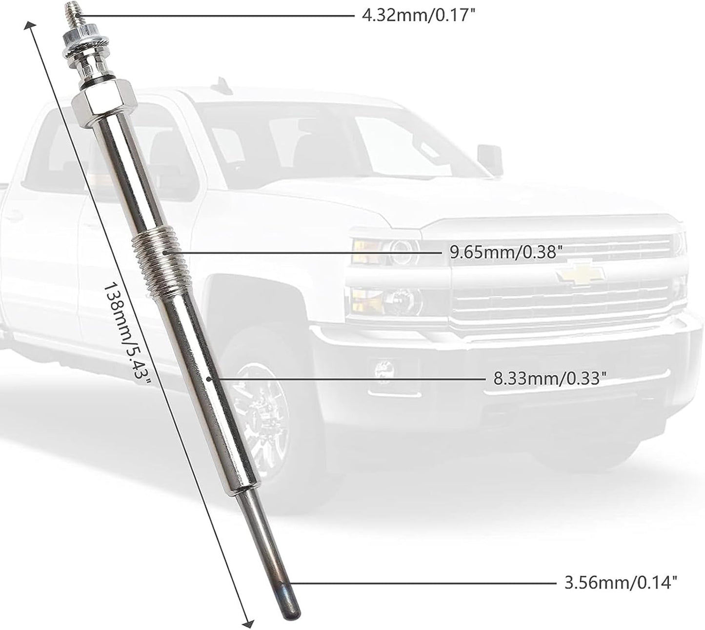 Set 8 Bujías Diesel 6.6 Duramax Chevy GMC 06-16