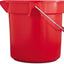 Cubeta redonda 14qt color rojo
