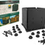 Kit base poste acero galvanizado 10x10 con placas y tuercas