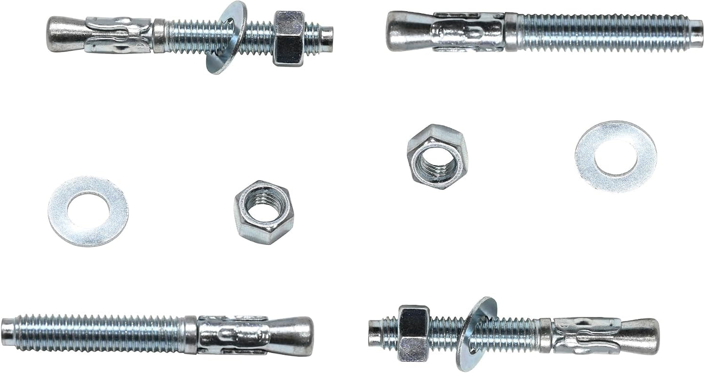Set 4 pernos anclaje concreto 3/8pulg x 3pulg