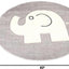 Alfombra redonda niños 5ft3pulg gris marfil