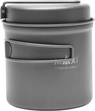 Set ollas titanio 1100ml con tapa para sartén