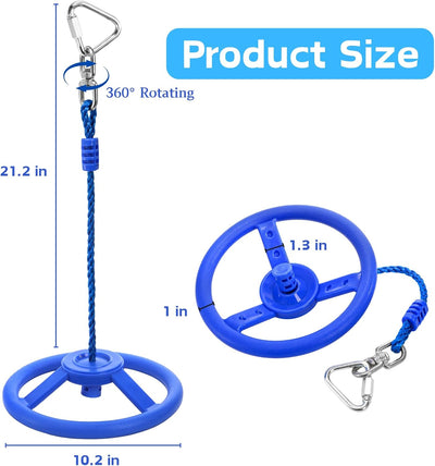 Rueda giratoria 360 grados para casa de set azul