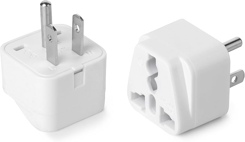 Adaptador enchufe universal paquete 2 UE a EE.UU.