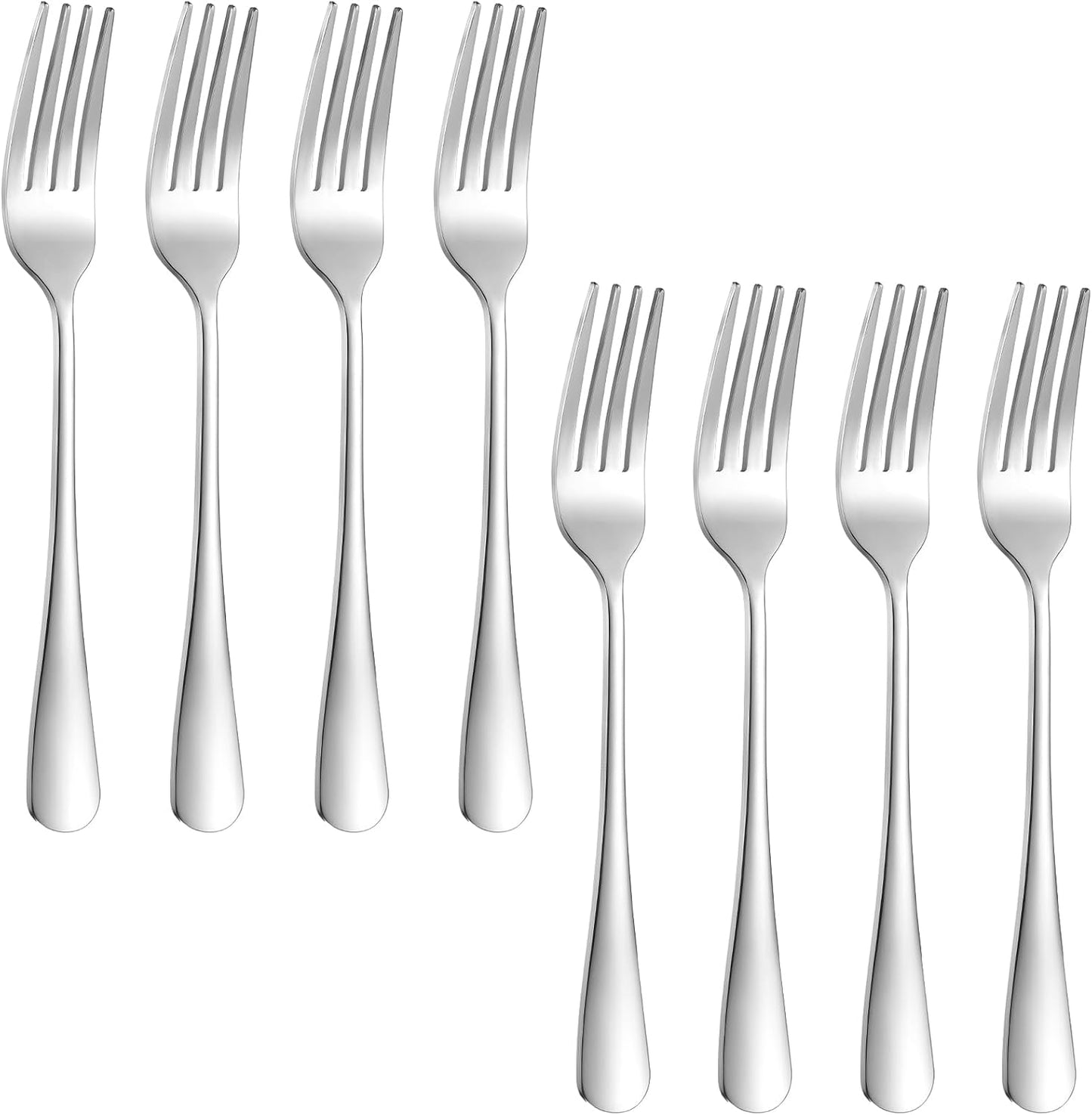Juego de 8 tenedores de acero inoxidable grado alimenticio para hogar y cocina