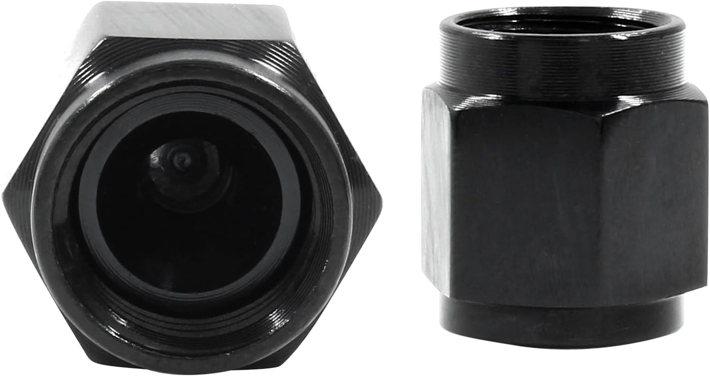 2 Pzas Tapon Flare Aluminio Hembra Negro