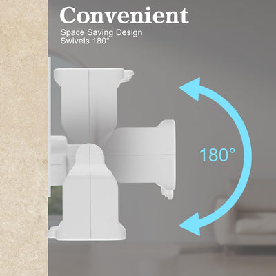 Adaptador pared 3 clavijas giratorio UL con tierra blanco