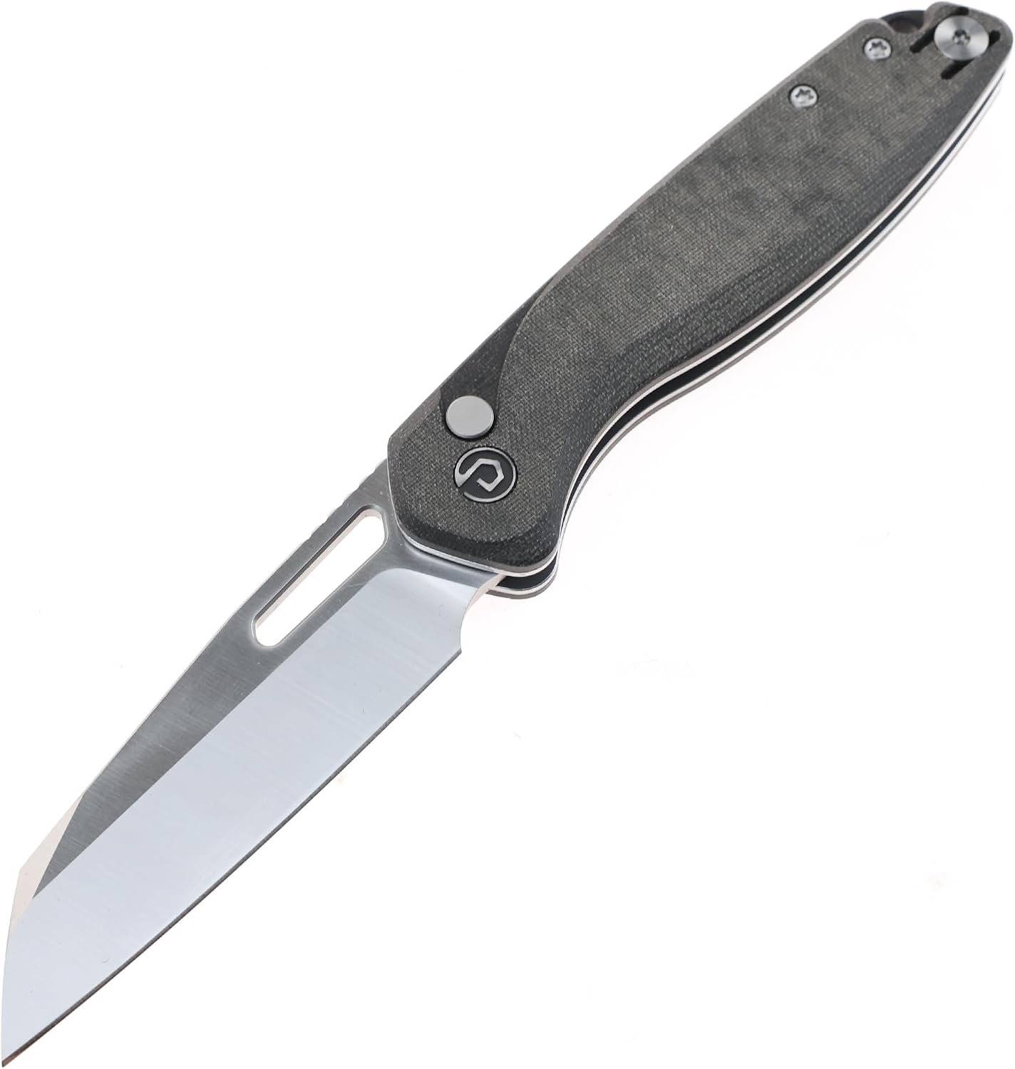 Cuchillo plegable bolsillo botón 3pulg mango compuesto