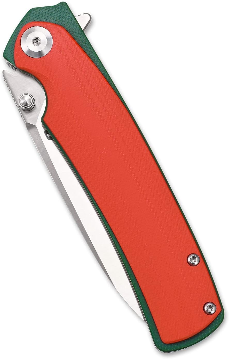 Cuchillo plegable D2 G10 rodamientos EDC clip acampar