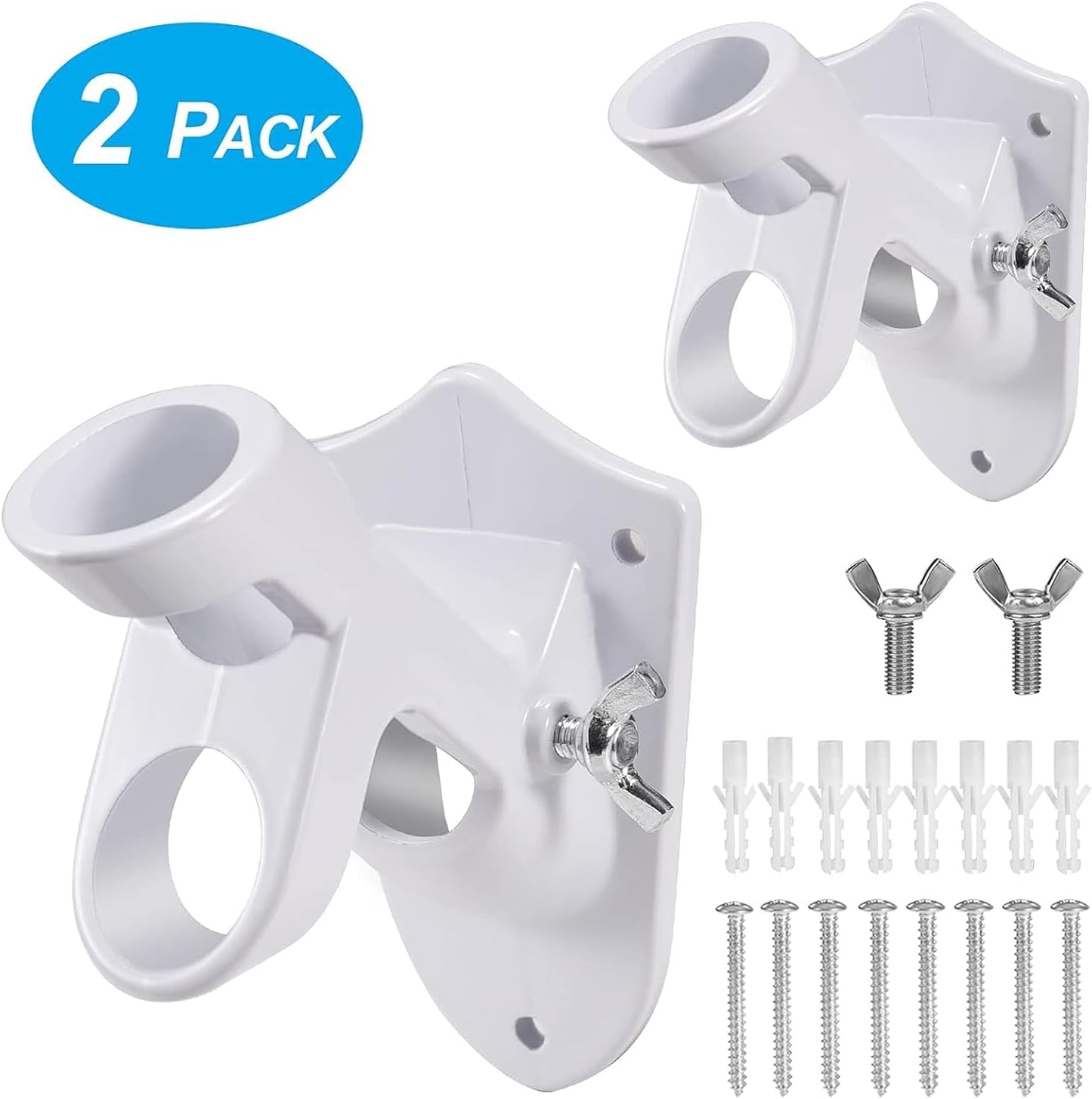 Soporte para asta bandera 1pulg aluminio pared 2 posiciones