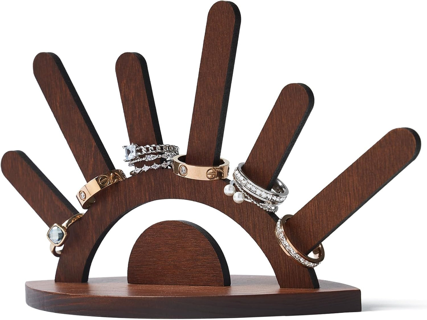 Soporte anillo madera para dormitorio y eventos