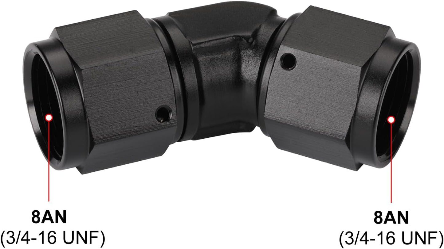 Acoplador giratorio 45 grados aluminio negro