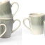 Juego de 4 tazas de café cerámica serie Glacier verde salvia