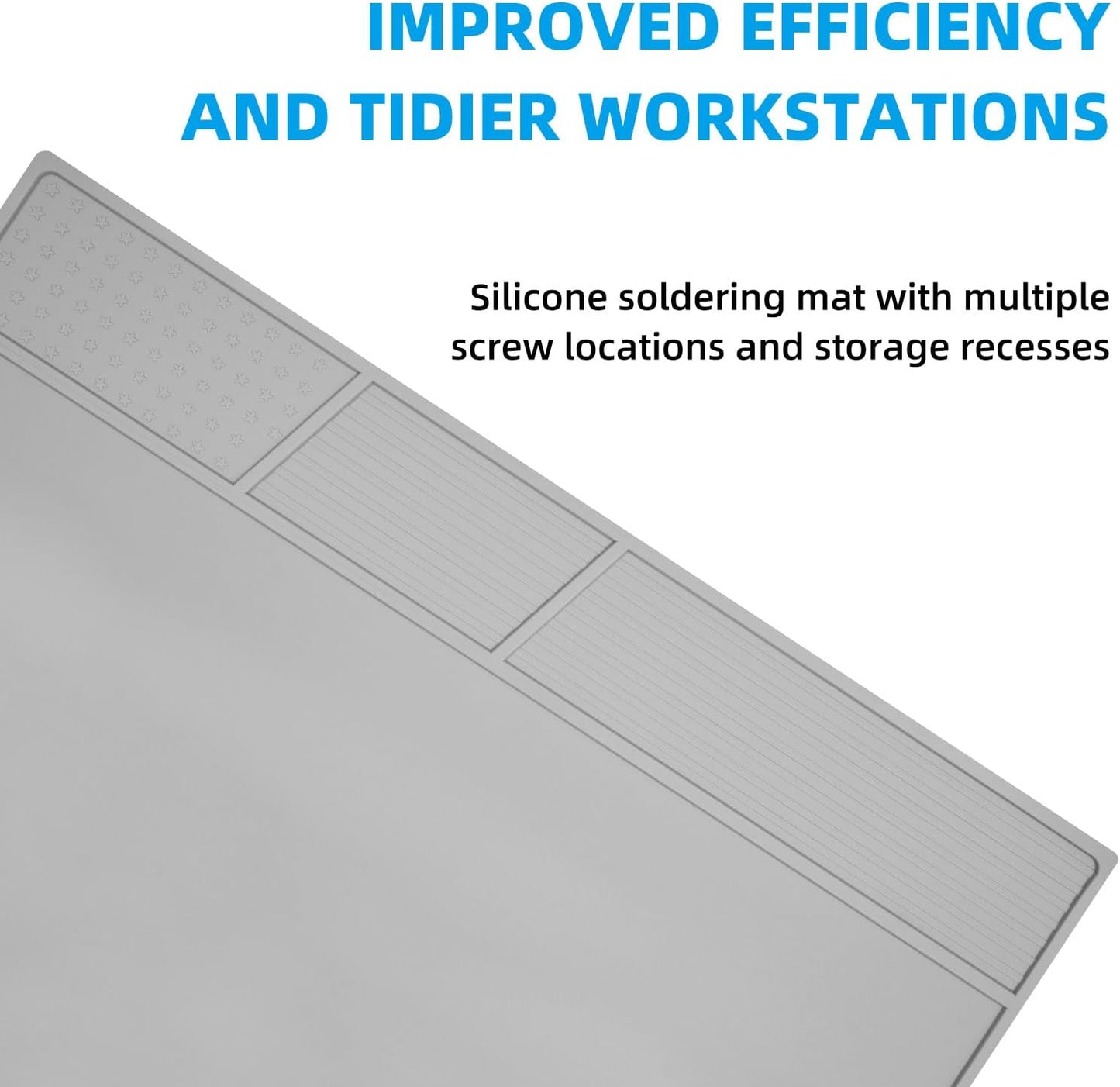 Alfombrilla soldadura silicona gris resistente calor 932℉