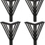 4 Pzas Patas Mesa Triángulo Negro Metal Resistente