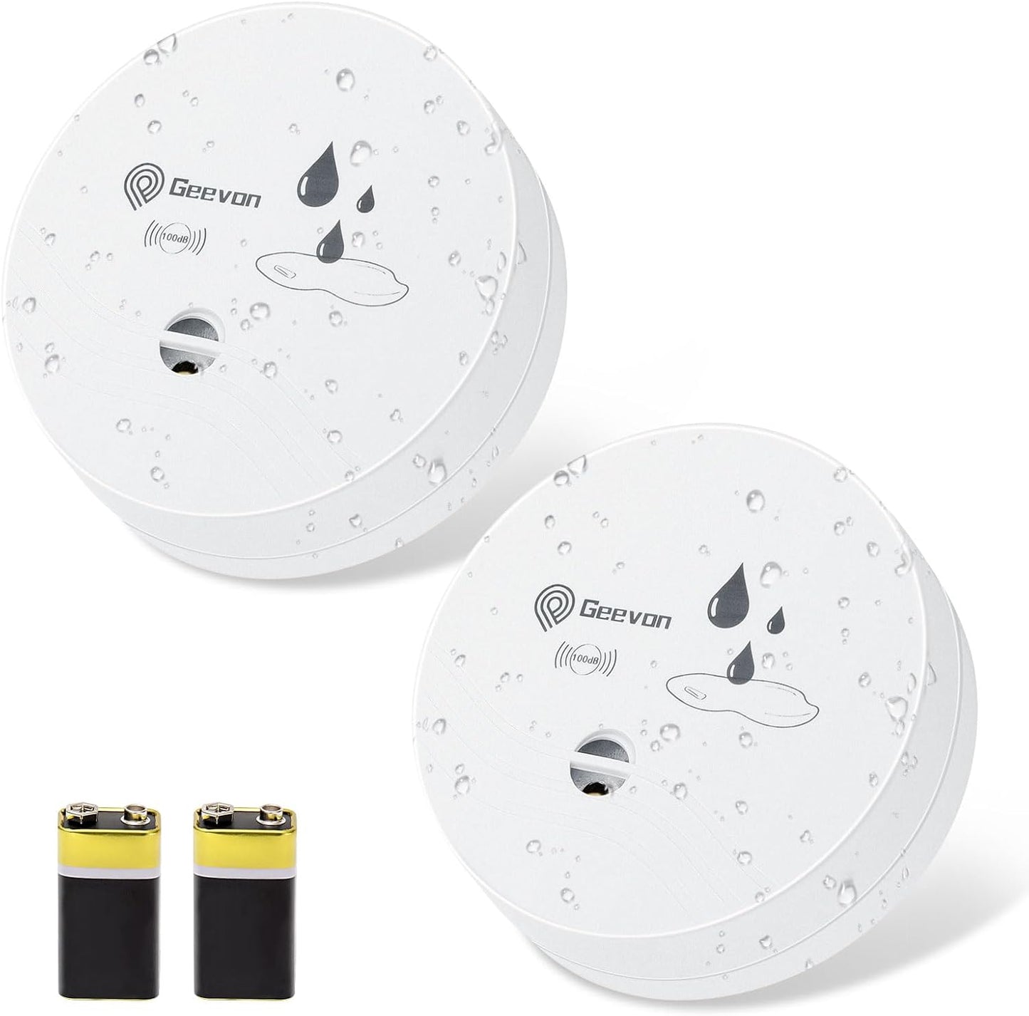 2 Detectores Fugas Agua 100dB para Sótanos Baños