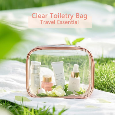Neceser transparente 3uds TSA aprobado resistente agua viaje