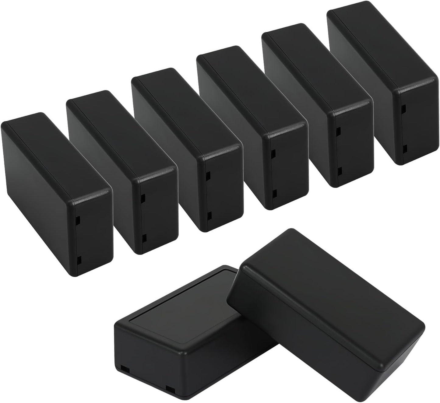 Caja eléctrica plástico ABS 8 pzas 80x50x26mm negra