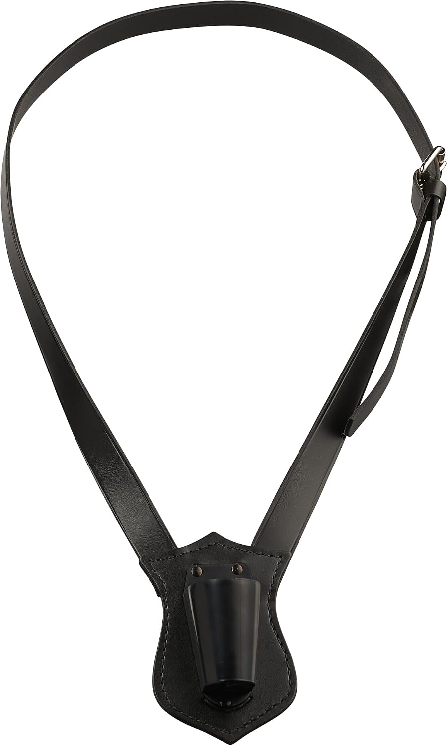 Portador bandera correa ajustable cuero negro