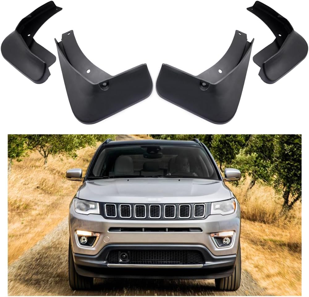 Set 4 Guardabarros Jeep Compass 18-24 Negro No Trailhawk