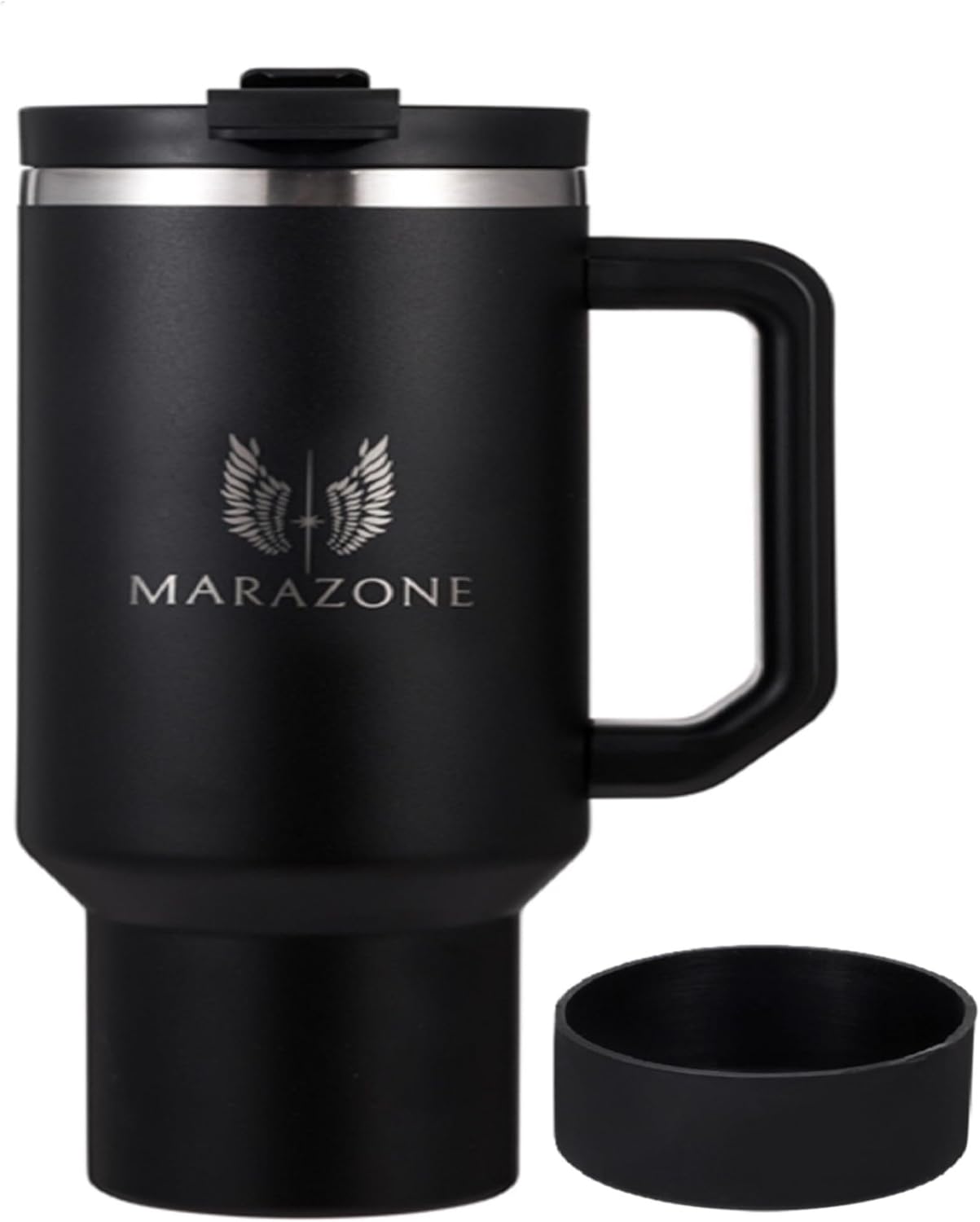 Vaso térmico acero inox 40oz con asa y pajilla