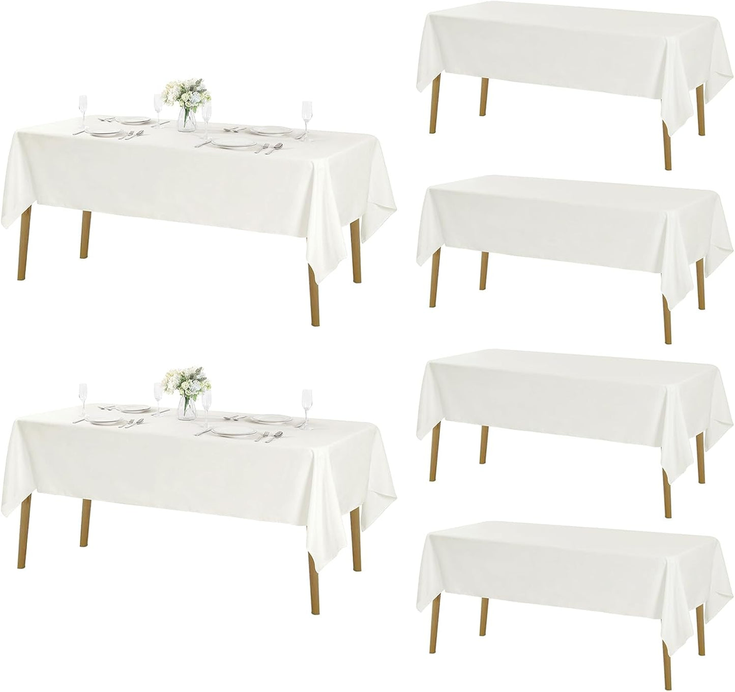 6 Manteles Rectangulares Impermeables 60x120pulg Resistentes