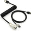 Cable USB-C en espiral para teclado mecánico doble manga