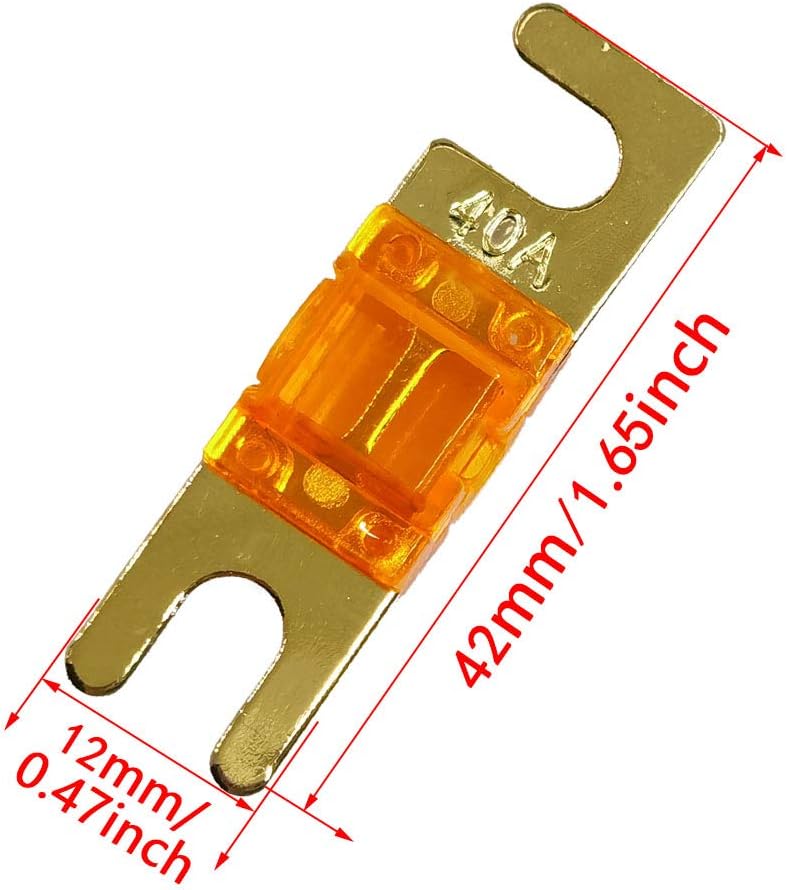 Pack 5 Fusible ANL 40A Chapado Oro Coche