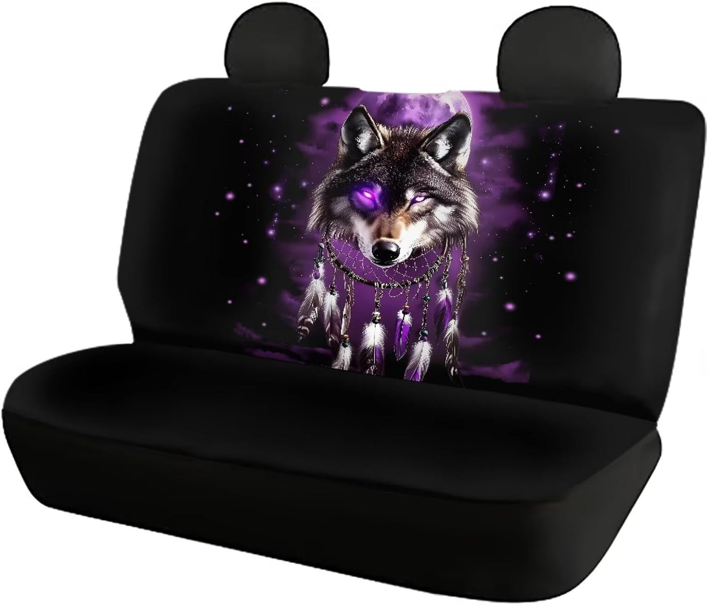 Fundas asiento coche diseño lobo 4 Pzas tela elástica