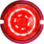 Luz de giro 18 LED bisel acero inox rojo