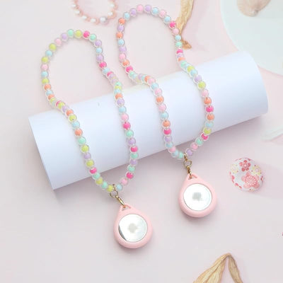 2 Soportes Collar Airtag Niñas Arco Iris Corazón