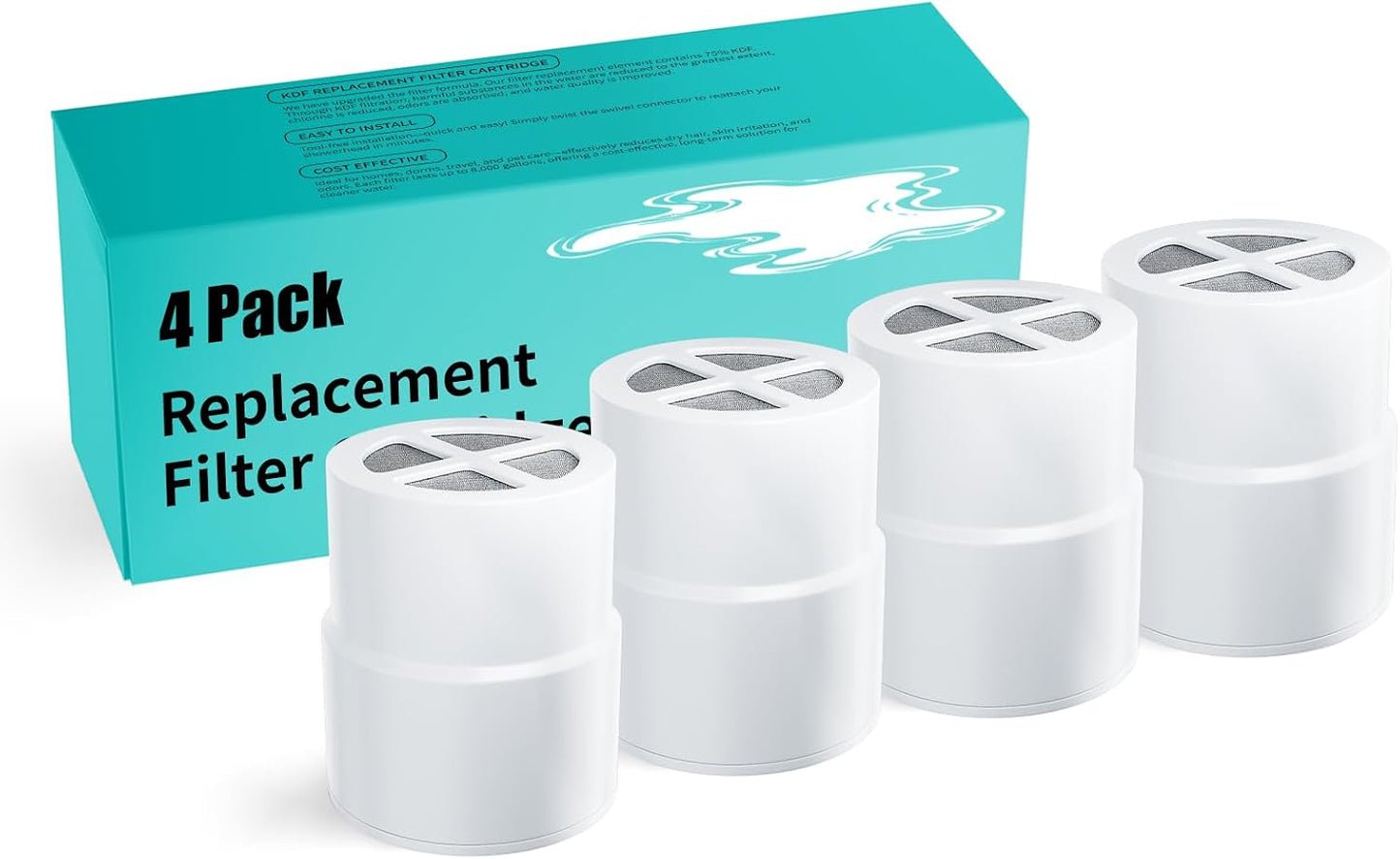 4 Filtros repuesto cabezal ducha Jolie reduce cloro