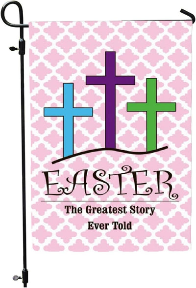 Bandera Pascua Doble Cara Jardín 12x18pulg Cristiana