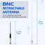 Antena CB 27 MHz telescópica con conector BNC macho