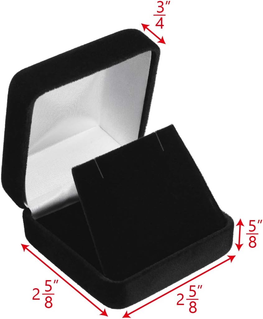 2 Pzas Cubierta Terciopelo Caja Arete Joyeria 2.62"