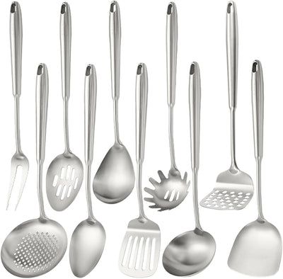 Set 10 Pzas Utensilios Cocina Acero Inox