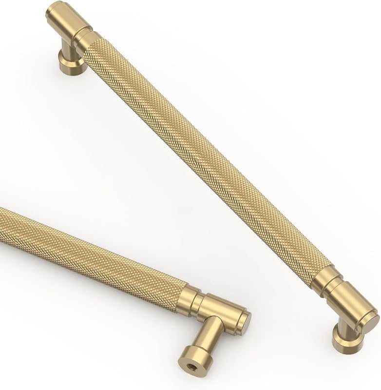 10 Tiradores Gabinete Bronce Champán 7.5" Manijas Moleteadas