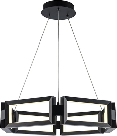 Lámpara colgante LED 25pulg 3000K acabado negro