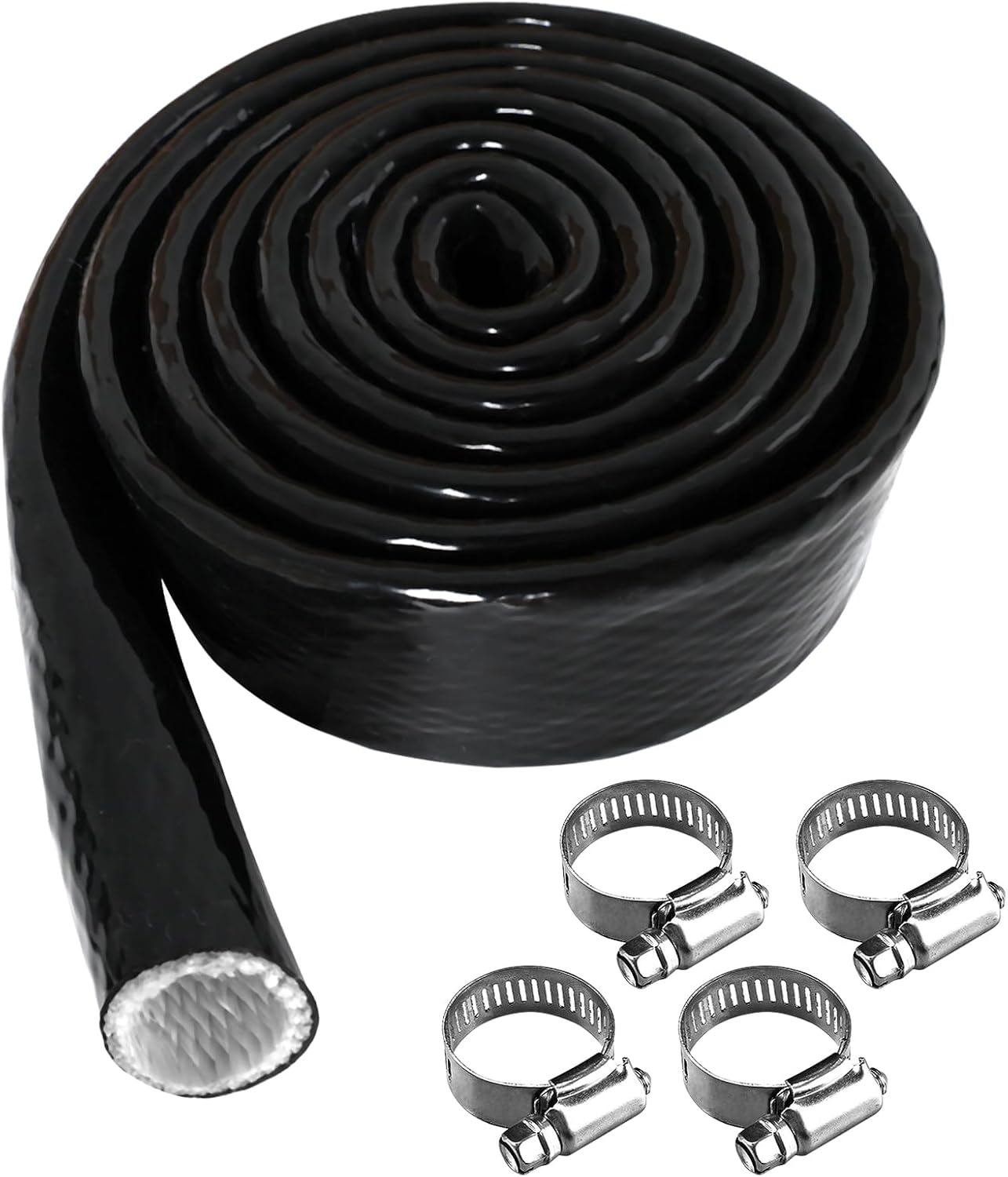 Funda térmica fibra vidrio 3/4pulg abrazaderas mangueras