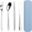 Set 5 Pzas Utensilios Viaje Acero Inox 304 Plateado