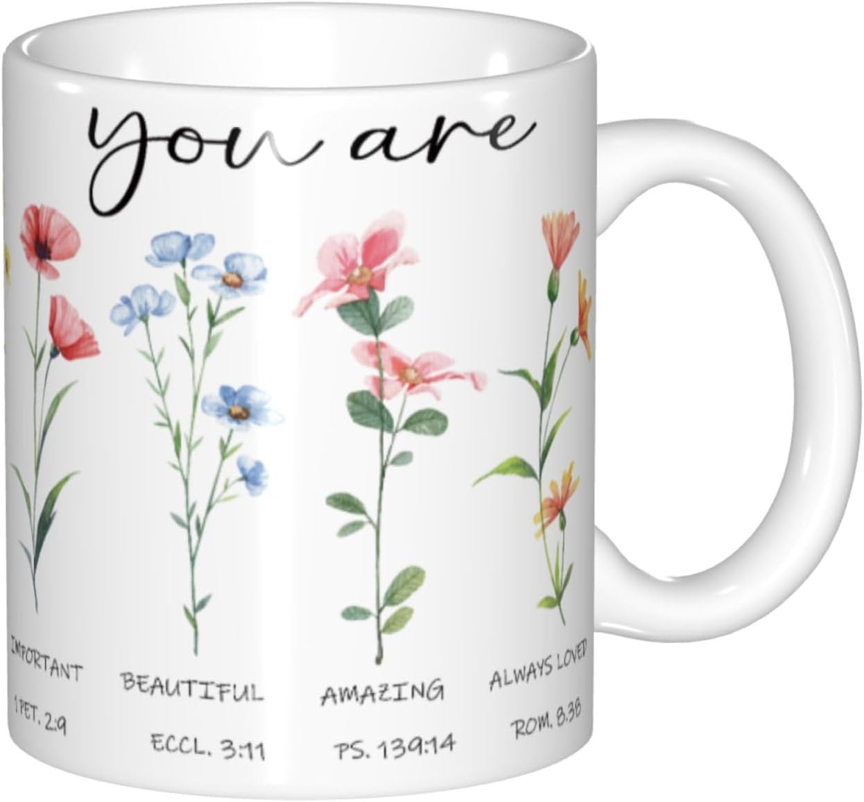 Taza cristiana para mujer 11oz con accesorios biblicos