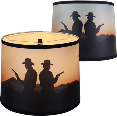 2 Pzas Pantalla Rústica Estampado Vaquero 11.4x13x10pulg