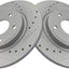Rotores freno disco ranurados g perforado trasero comp