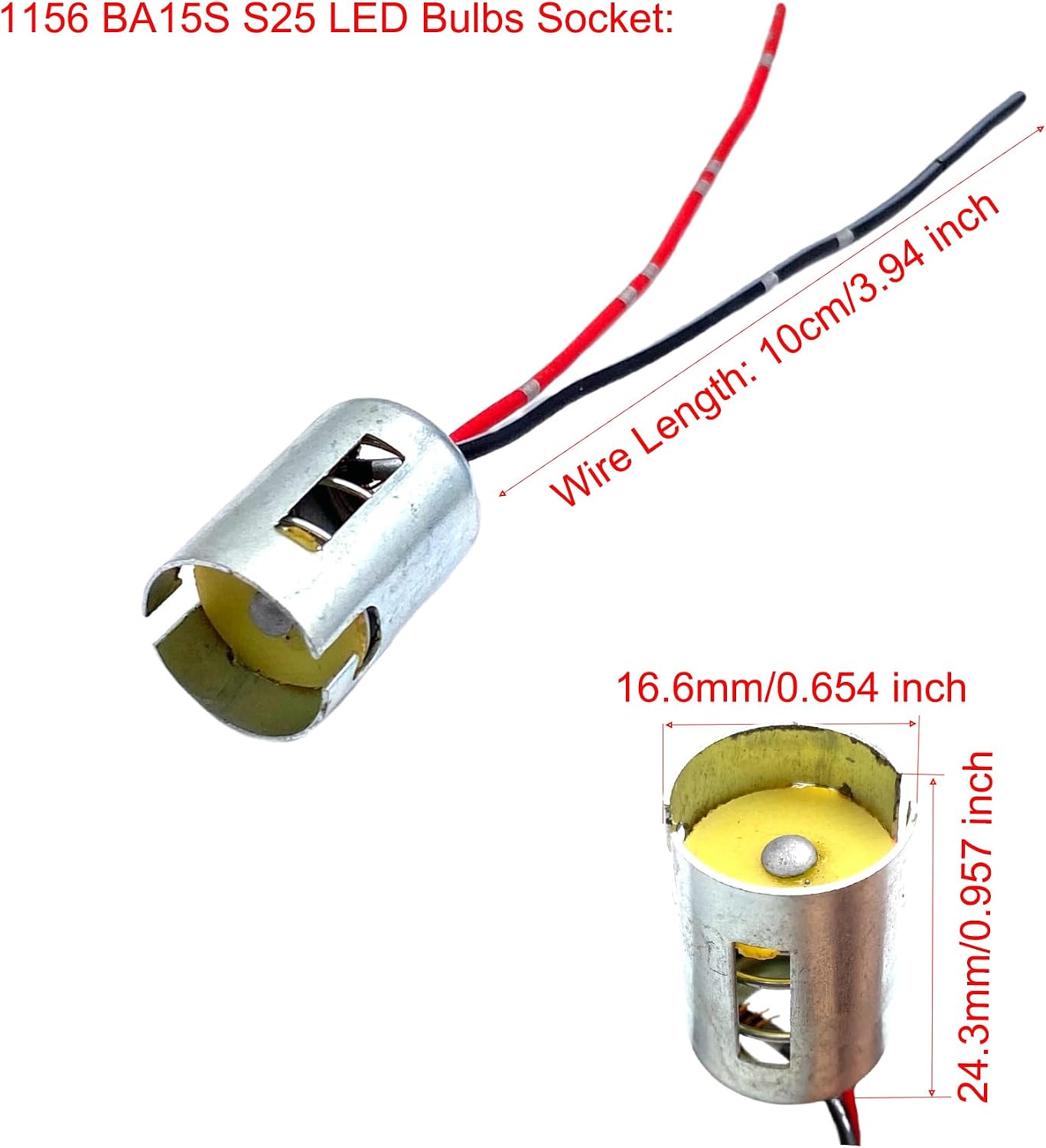 4 Pzas Enchufes LED coche 1141 1156 con precableado