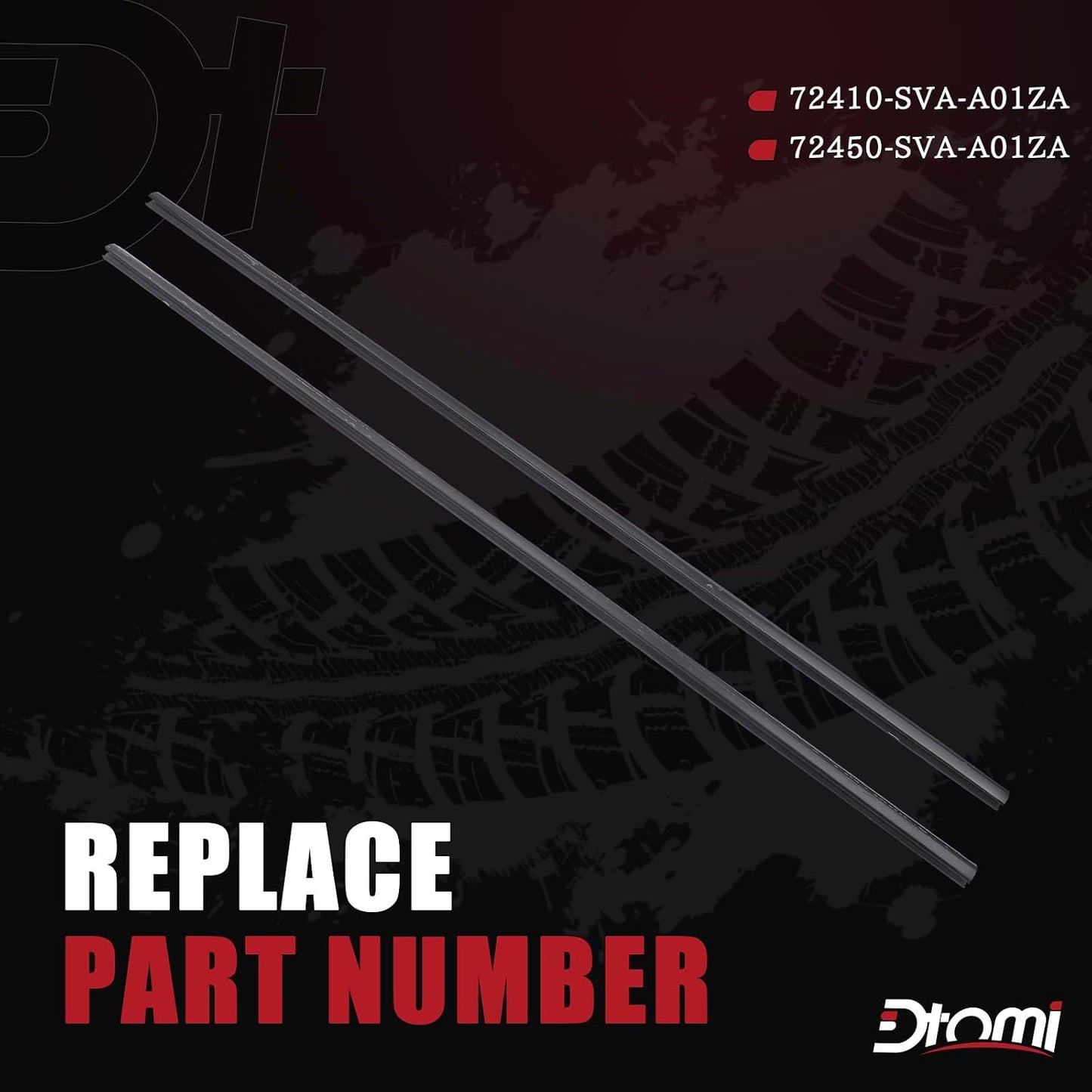 Moldura cinta goma puerta Honda Civic 2P 72410-SVA-A01ZA