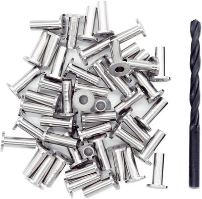 Fundas acero inox para barandilla cable 1/8-3/16 pulg